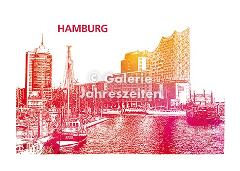 Hamburg HafenCity mit Elbphilharmonie