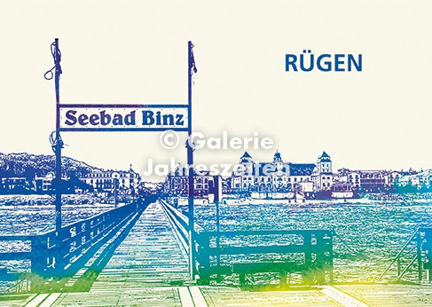 Rügen Binz Seebrücke und Strandpromenade