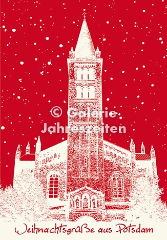 Weihnachtskarte Potsdam Kirche St. Peter und Paul