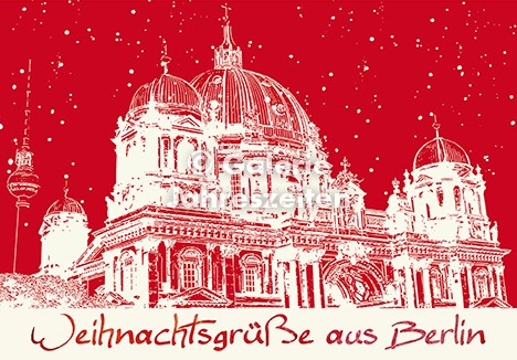 Weihnachtskarte Berlin Berliner Dom