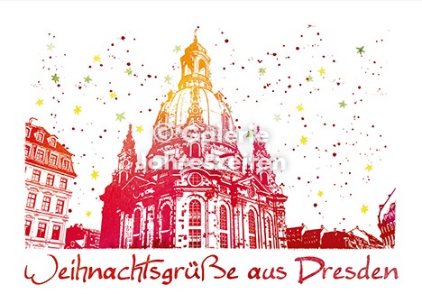 Weihnachtskarte Dresden Frauenkirche