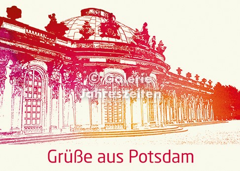 Potsdam Schloss Sanssouci "Grüße"