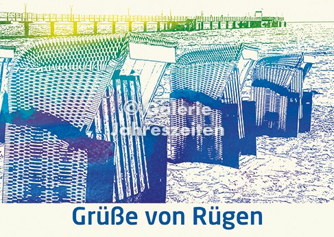 Binz Strand und Seebrücke - Grüße von Rügen