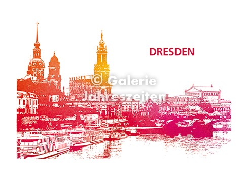Dresden Blick über die Elbe