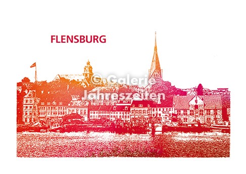 Flensburg Hafen und Stadt