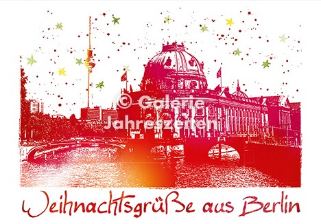 Weihnachtskarte Berlin Museumsinsel